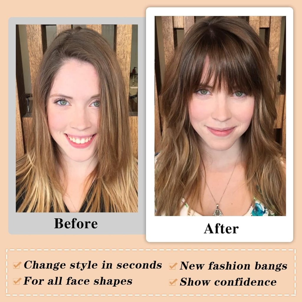 Hair Piece Clip in Bangs Human Hair 360° Cover Wipsy Bangs Hair Toppers for Women - Wigtrends