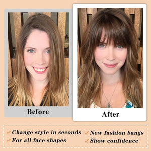 Hair Piece Clip in Bangs Human Hair 360° Cover Wipsy Bangs Hair Toppers for Women - Wigtrends