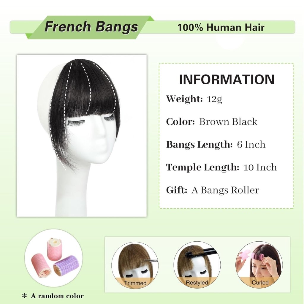 Hair Piece Clip in Bangs Human Hair 360° Cover Wipsy Bangs Hair Toppers for Women - Wigtrends