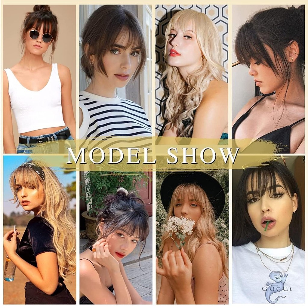 Hair Piece Clip in Bangs Human Hair 360° Cover Wipsy Bangs Hair Toppers for Women - Wigtrends