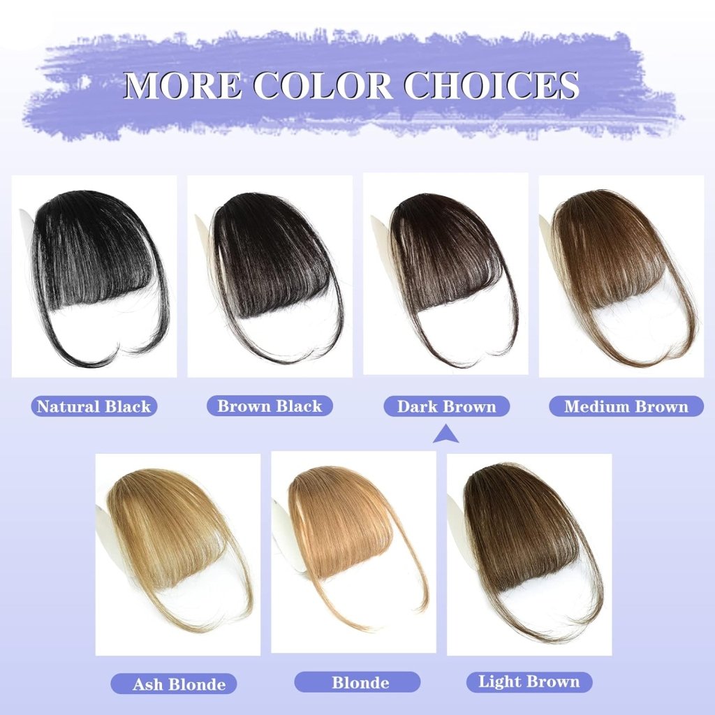 Hair Piece Clip in Bangs Human Hair 360° Cover Wipsy Bangs Hair Toppers for Women - Wigtrends