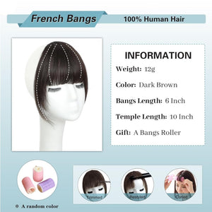 Hair Piece Clip in Bangs Human Hair 360° Cover Wipsy Bangs Hair Toppers for Women - Wigtrends