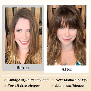 Hair Piece Clip in Bangs Human Hair 360° Cover Wipsy Bangs Hair Toppers for Women - Wigtrends