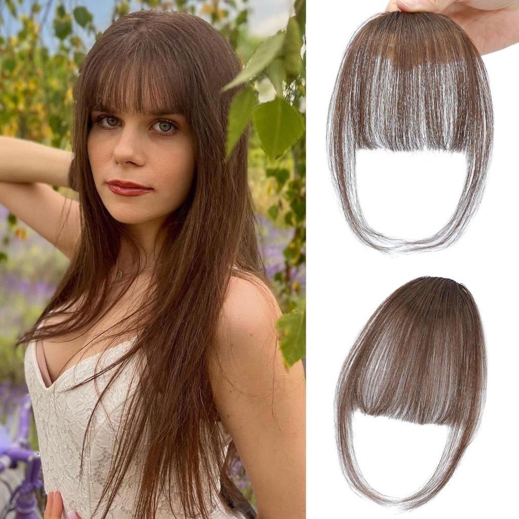 Hair Piece Clip in Bangs Human Hair 360° Cover Wipsy Bangs Hair Toppers for Women - Wigtrends