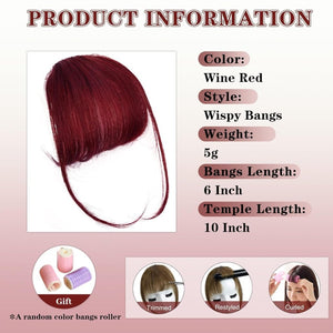 Hair Piece Clip in Bangs Human Hair 360° Cover Wipsy Bangs Hair Toppers for Women - Wigtrends