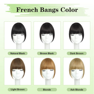 Hair Piece Clip in Bangs Human Hair 360° Cover Wipsy Bangs Hair Toppers for Women - Wigtrends