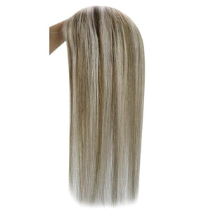 Hair Topper 5"*5" Base Real Human Hair Highlight Blonde Wigs Hair Piece - Wigtrends