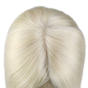 Hair Topper Real Human Hair 5"*5" Base Platinum Blonde - Wigtrends
