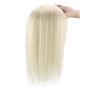 Hair Topper Real Human Hair 5"*5" Base Platinum Blonde - Wigtrends