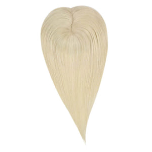Hair Topper Real Human Hair 5"*5" Base Platinum Blonde - Wigtrends