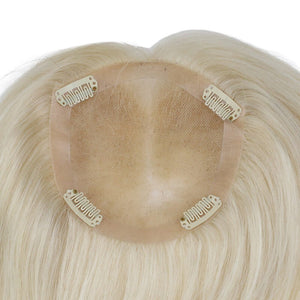 Hair Topper Real Human Hair 5"*5" Base Platinum Blonde - Wigtrends