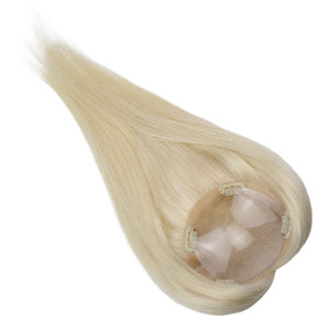 Hair Topper Real Human Hair 5"*5" Base Platinum Blonde - Wigtrends