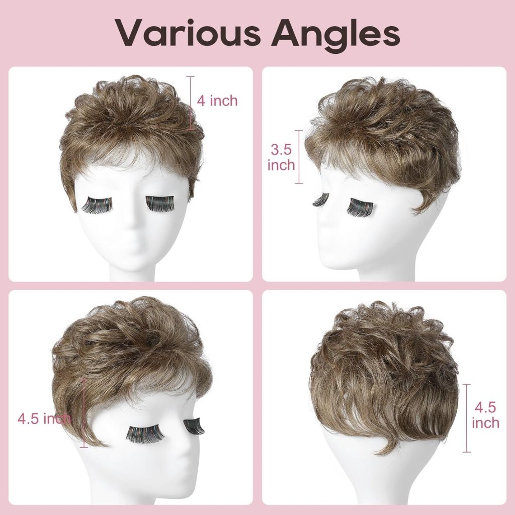 Hair Topper Short Wiglet Hair Topper for Women with Thinning Hair Large Coverage - Wigtrends