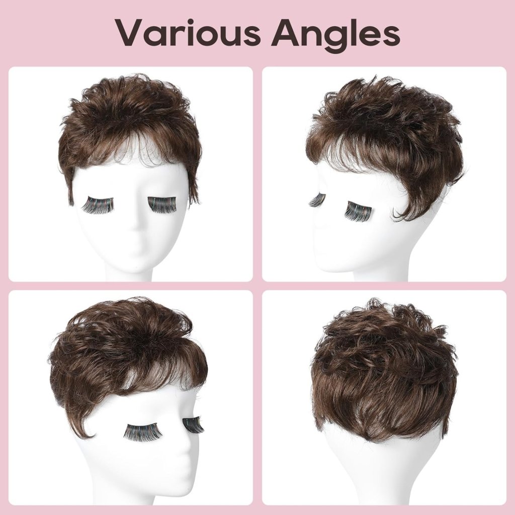 Hair Topper Short Wiglet Hair Topper for Women with Thinning Hair Large Coverage - Wigtrends
