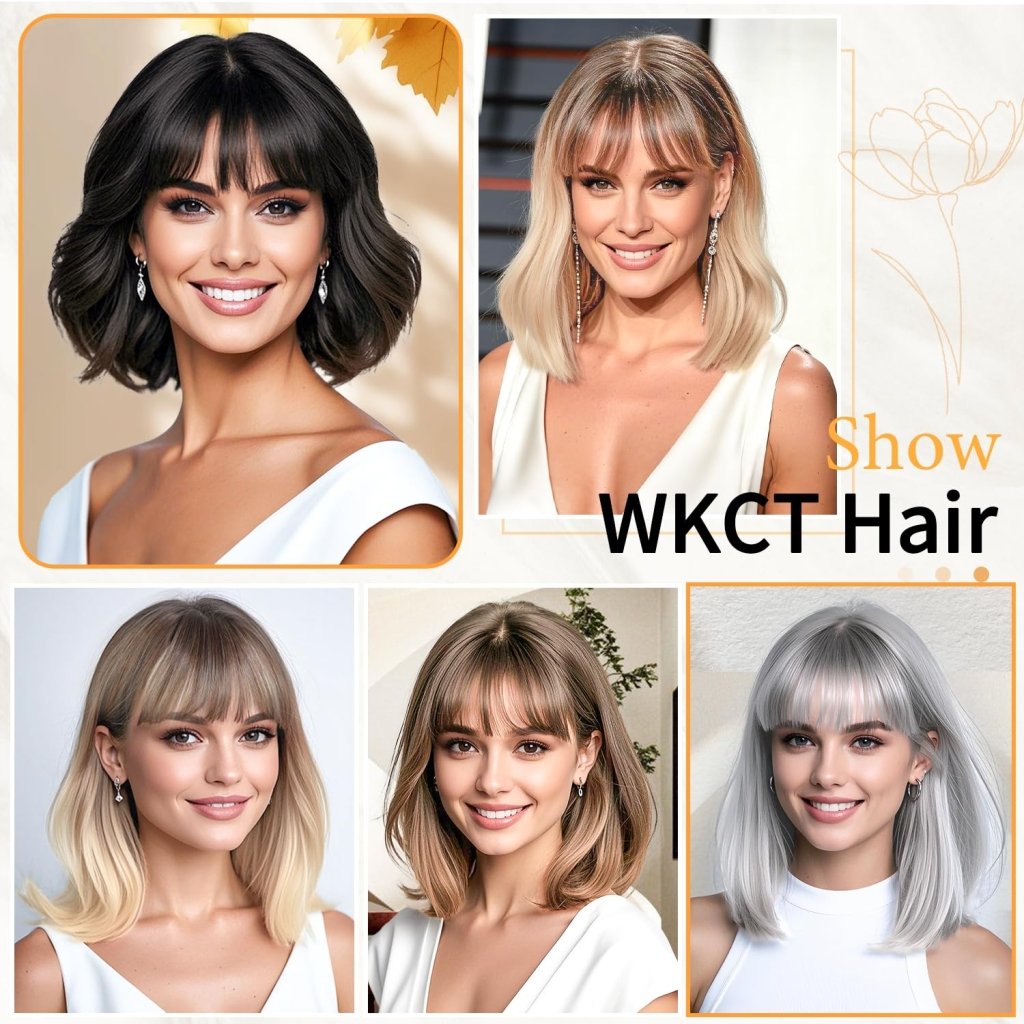 Hair Topper with Bangs Clip, 360° 3D Cover Hair Toppers for Women with Thinning Hairs - Wigtrends