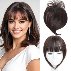 Hair Topper with Bangs Clip, 360° 3D Cover Hair Toppers for Women with Thinning Hairs - Wigtrends