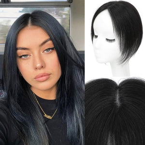 Hair Toppers 9.8” 100% Real Hair Piece Dark Brown Wig - Wigtrends
