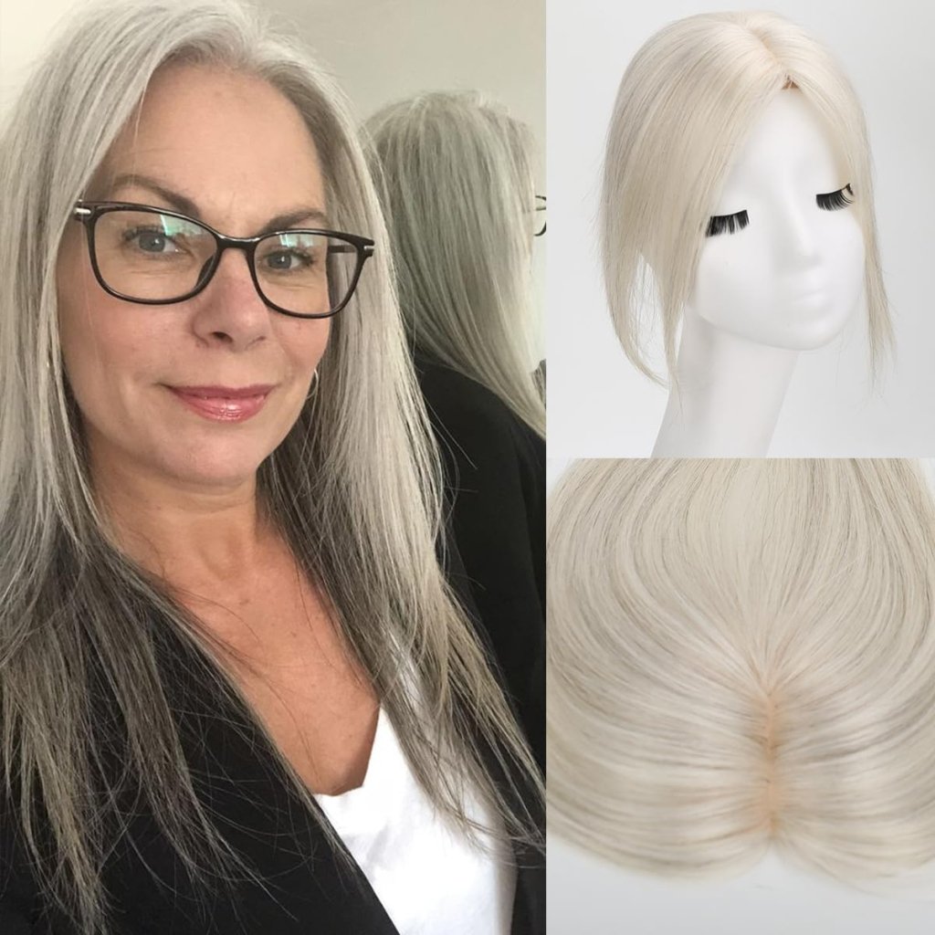 Hair Toppers 9.8” 100% Real Hair Piece Dark Brown Wig - Wigtrends