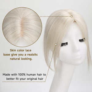 Hair Toppers 9.8” 100% Real Hair Piece Dark Brown Wig - Wigtrends