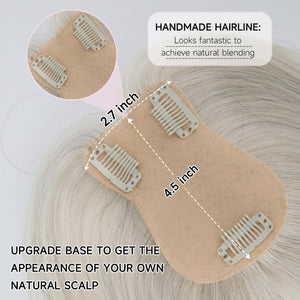 Hair Toppers 9.8” 100% Real Hair Piece Dark Brown Wig - Wigtrends