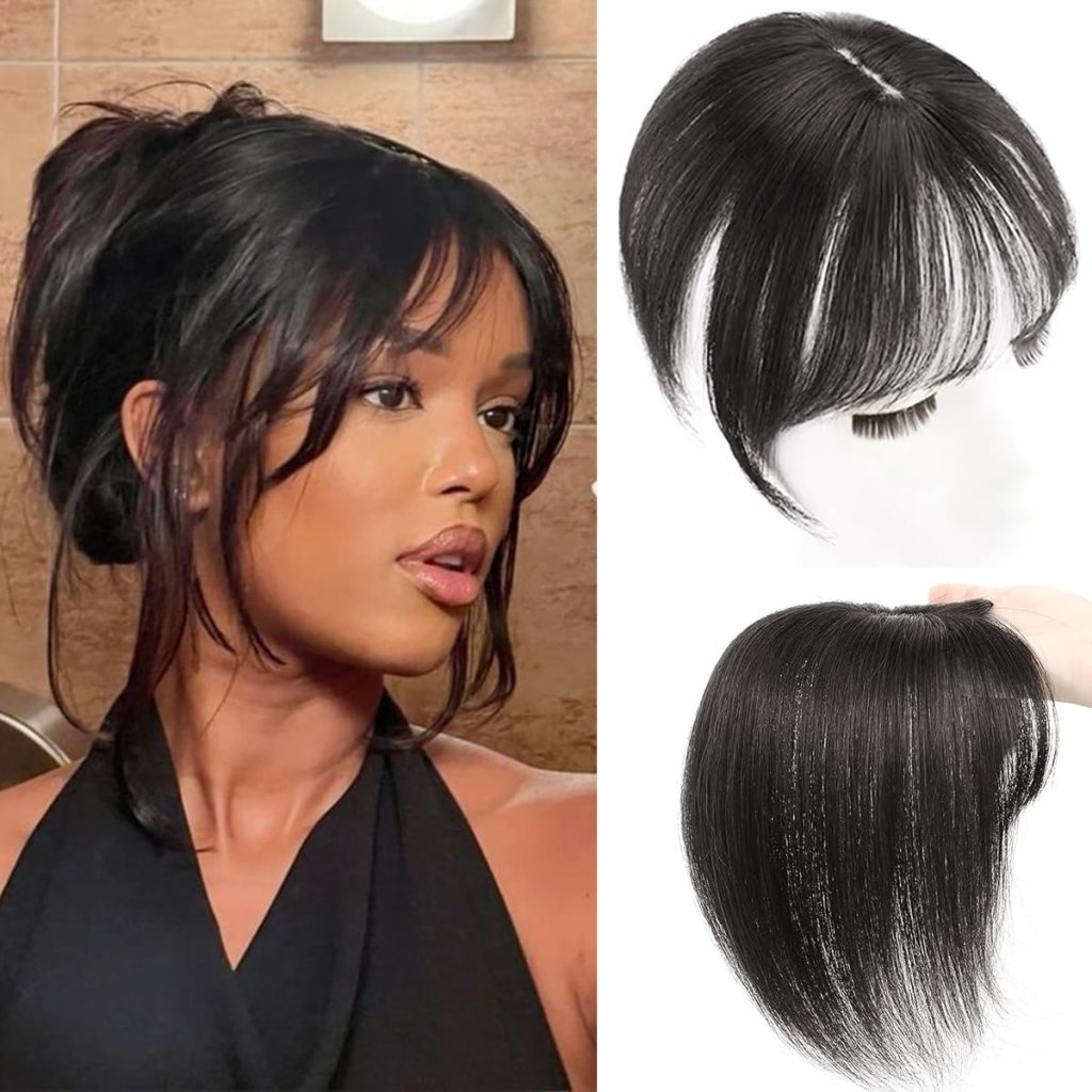 Hair Toppers For Women Real Hair 360° 3D Cover Human Hair Topper Wig with Bangs Hair Pieces - Wigtrends