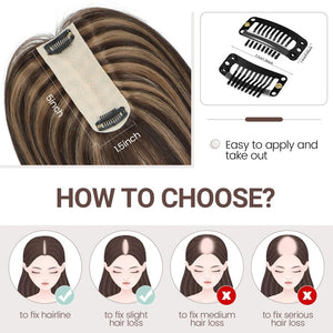Hair Toppers for Women Real Human Hair 16 Inch for Thinning Hair - Wigtrends