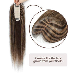 Hair Toppers for Women Real Human Hair 16 Inch for Thinning Hair - Wigtrends
