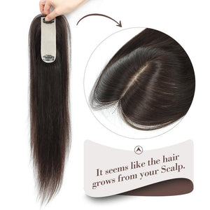 Hair Toppers for Women Real Human Hair 16 Inch for Thinning Hair - Wigtrends