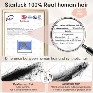 Hair Toppers for Women Real Human Hair 5"*5.5"Large Coverage Brown with Blond Highlight Hair Topper No Bangs - Wigtrends