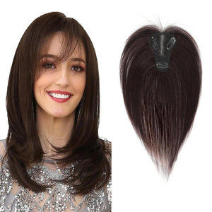 Hair Toppers for Women Real Human Hair Bangs Hair Clip French Fake Clip in Bangs Hair Pieces - Wigtrends