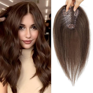 Hair Toppers for Women Real Human Hair Bangs Hair Clip French Fake Clip in Bangs Hair Pieces - Wigtrends