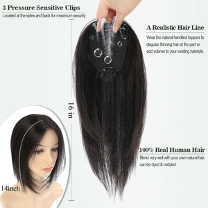 Hair Toppers for Women Real Human Hair Toppers Hair Pieces for Women with Thinning Hair Ombre Highlights - Wigtrends