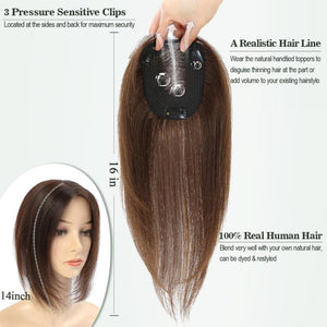 Hair Toppers for Women Real Human Hair Toppers Hair Pieces for Women with Thinning Hair Ombre Highlights - Wigtrends