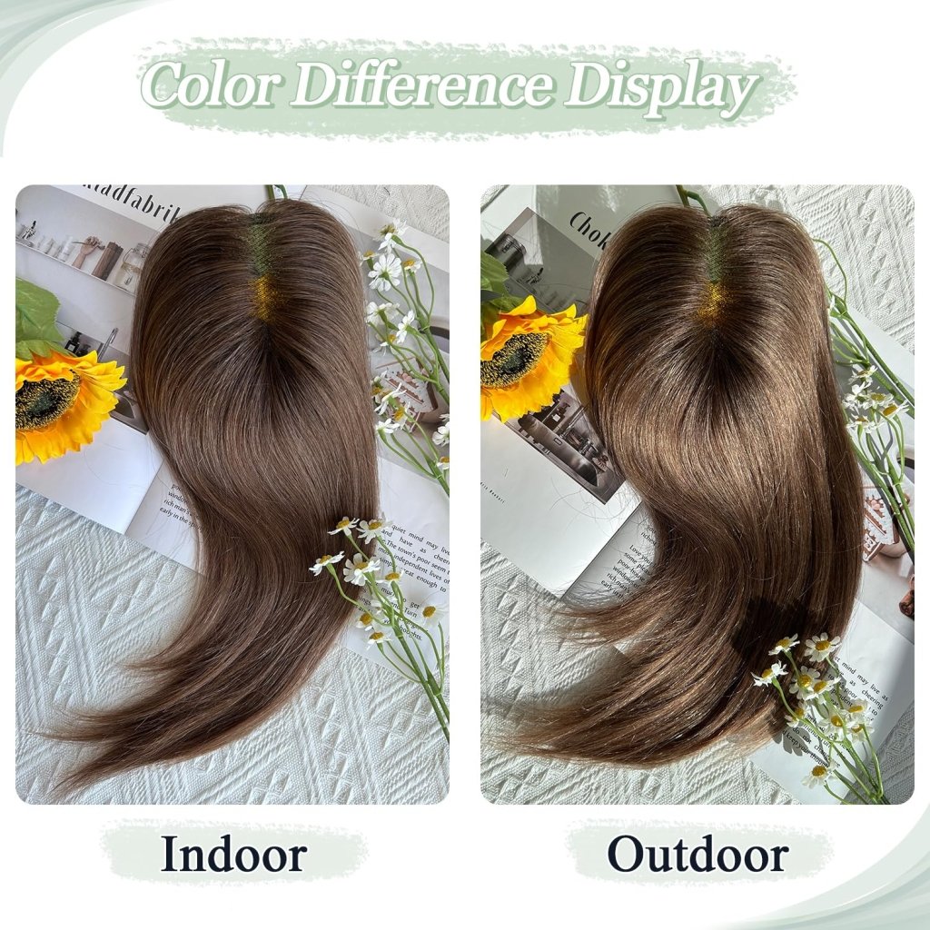 Hair Toppers for Women Real Human Hair Toppers Hair Pieces for Women with Thinning Hair Ombre Highlights - Wigtrends