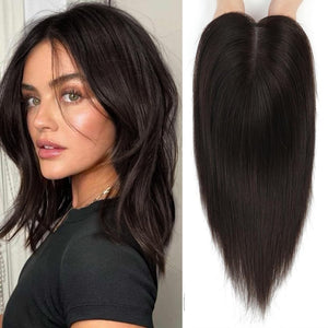 Hair Toppers for Women Real Human Hair Toppers Hair Pieces for Women with Thinning Hair Ombre Highlights - Wigtrends