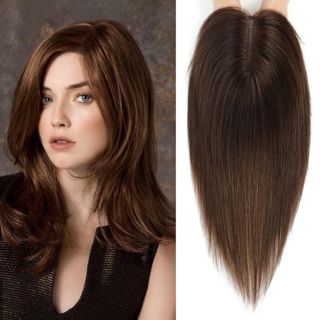 Hair Toppers for Women Real Human Hair Toppers Hair Pieces for Women with Thinning Hair Ombre Highlights - Wigtrends