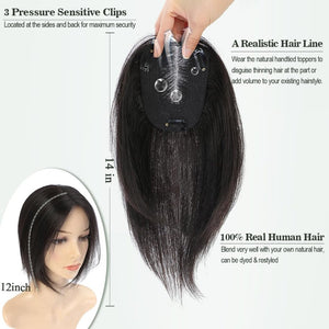 Hair Toppers for Women Real Human Hair Toppers Hair Pieces for Women with Thinning Hair Ombre Highlights - Wigtrends