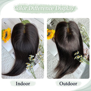 Hair Toppers for Women Real Human Hair Toppers Hair Pieces for Women with Thinning Hair Ombre Highlights - Wigtrends