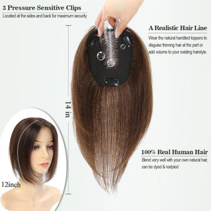 Hair Toppers for Women Real Human Hair Toppers Hair Pieces for Women with Thinning Hair Ombre Highlights - Wigtrends