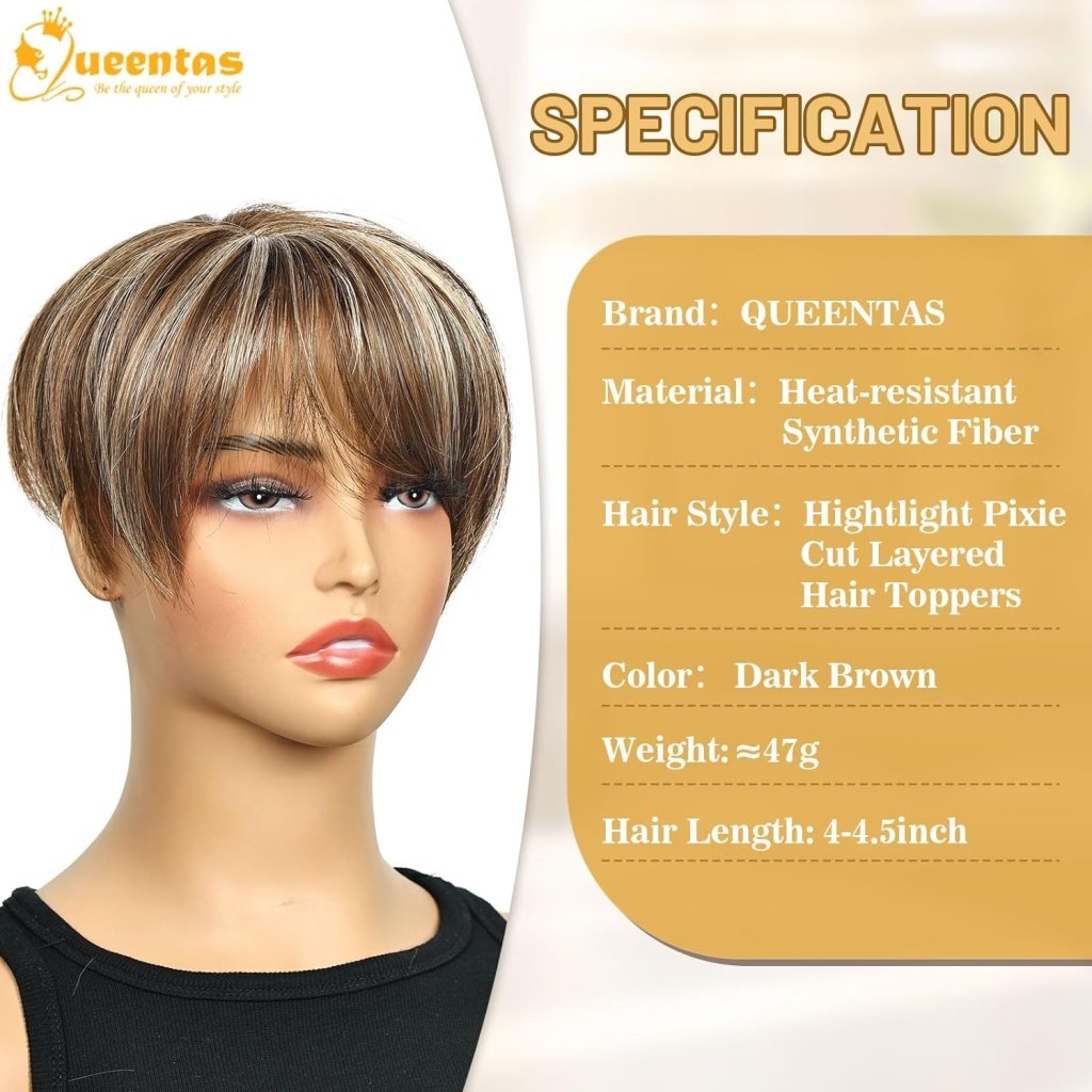 Hair Toppers for Women with Thinning Hair 360°3D Cover with 3 Clips Hair Pieces Wispy Bangs - Wigtrends