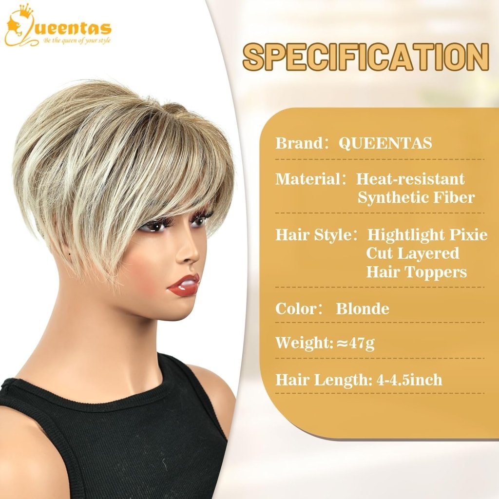 Hair Toppers for Women with Thinning Hair 360°3D Cover with 3 Clips Hair Pieces Wispy Bangs - Wigtrends