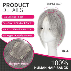 Hair Toppers wigs for Women Real Human Hair with Thinning Hair Lace Base Hair Pieces - Wigtrends
