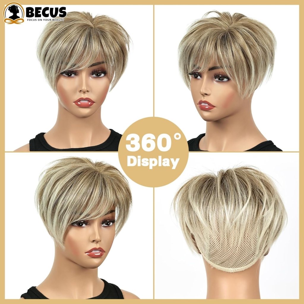 Hair Toppers with Thinning Hair Bangs 360°3D Cover Toupee Hair Pieces for Women Wig with Bangs - Wigtrends
