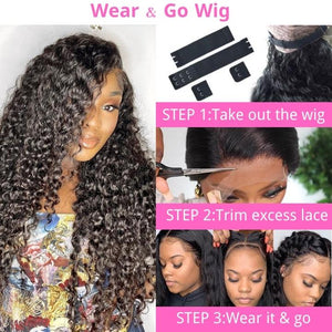 HD Lace Curly Wig With Pre Plucked Natural Hairline Lace Front Wigs - Wigtrends