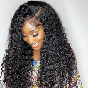 HD Lace Curly Wig With Pre Plucked Natural Hairline Lace Front Wigs - Wigtrends