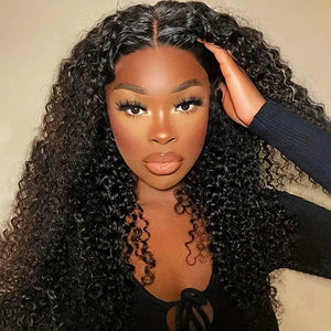HD Lace Curly Wig With Pre Plucked Natural Hairline Lace Front Wigs - Wigtrends