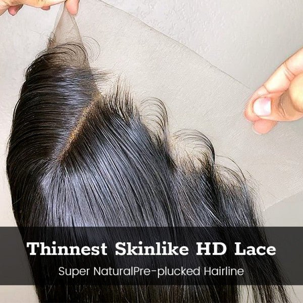 HD Lace Kinky Straight Wig Crystal Clear Lace Human Hair Wigs - Wigtrends