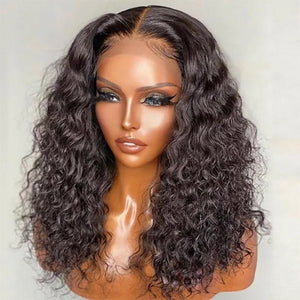 HD Lace Water Wave Bob Wig Crystal Clear Lace Human Hair Bob Wigs - Wigtrends