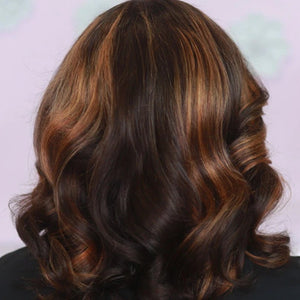 Highlight Honey Blonde Bob Style Human Hair Wig - Wigtrends