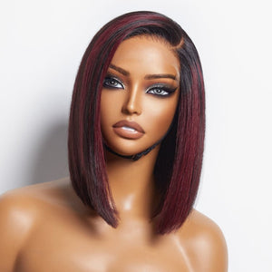 Highlights Silky Blunt Cut Bob Wigs - Wigtrends